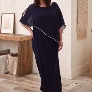 Laura Mother of the Bride Dress with Attached Shawl